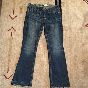NWT Ariat Mid-Rise Boot Cut Raw Hem Jean Savannah 7s Store Exclusive